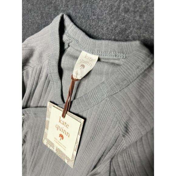 Kate Quinn The Woods Gray Ribbed One Piece Suit Baby Toddler Size 12-18 Mo NWT - Picture 4 of 7